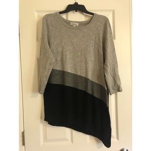 Asymmetrical tunic sweater